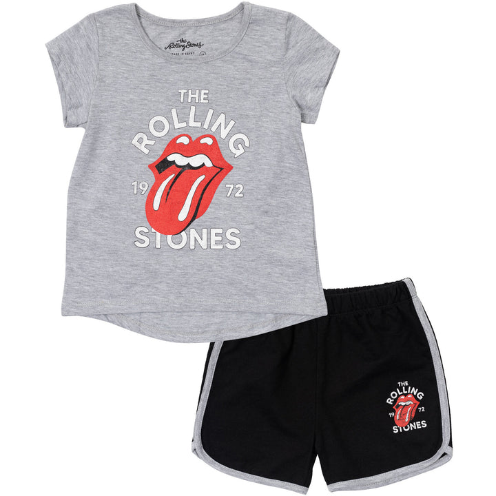 Rock Band Graphic T-Shirt & French Terry Shorts