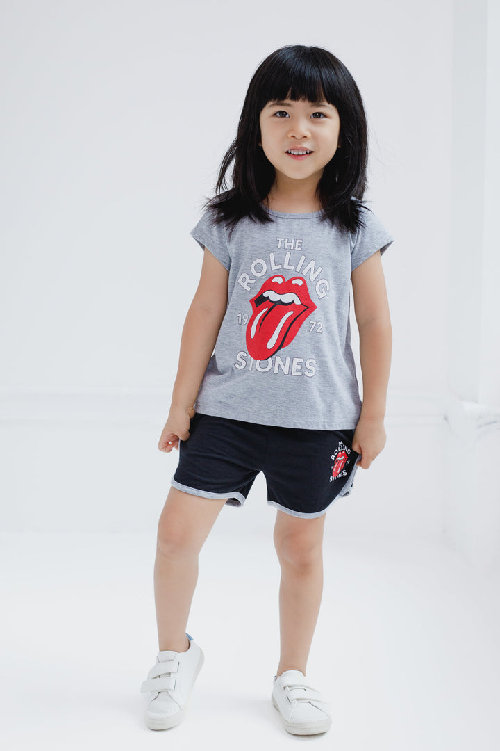 Rock Band Graphic T-Shirt & French Terry Shorts