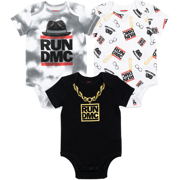 Run DMC 3 Pack Short Sleeve Bodysuits