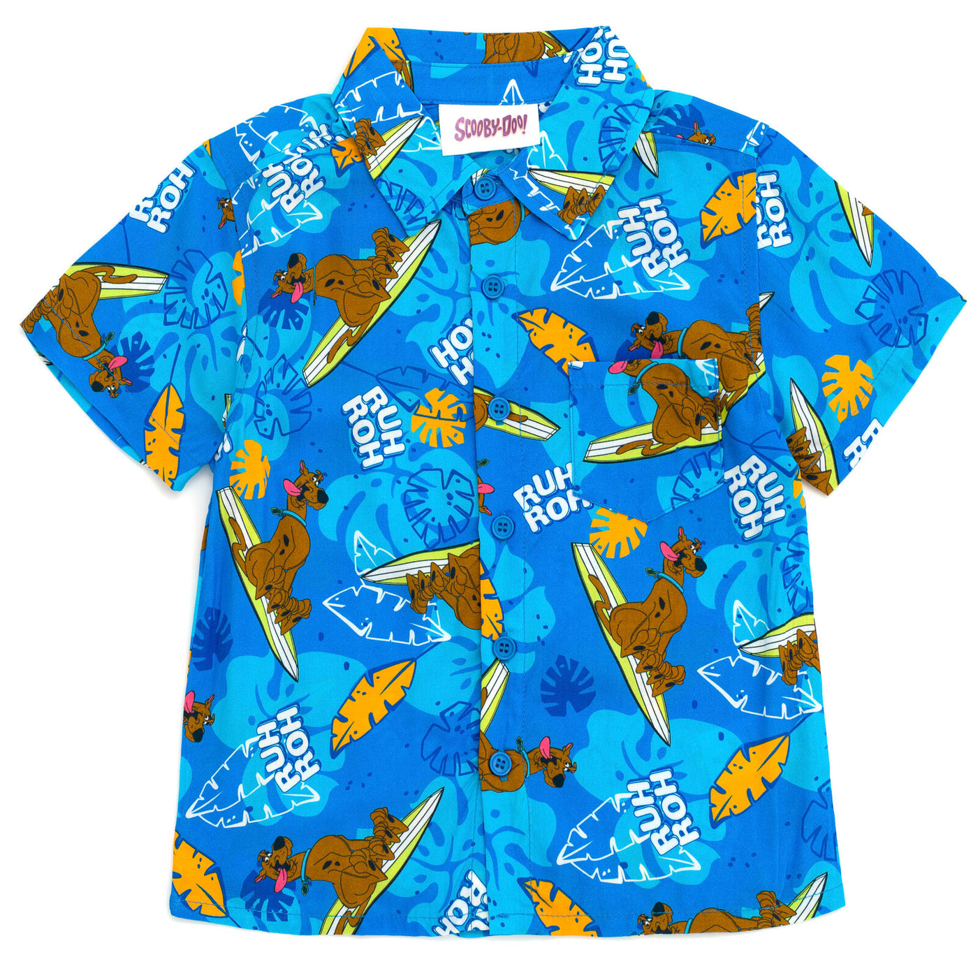 Scooby-Doo Scooby Doo Hawaiian Button Down Dress Shirt