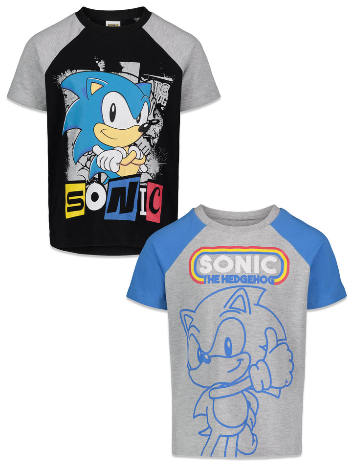 Paquete de 2 raglán de Sonic The Hedgehog Camiseta gráfica