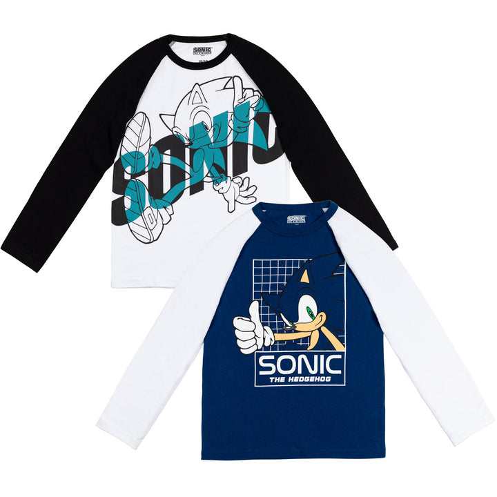 SEGA Sonic The Hedgehog 2 Pack Long Sleeve Graphic T-Shirt