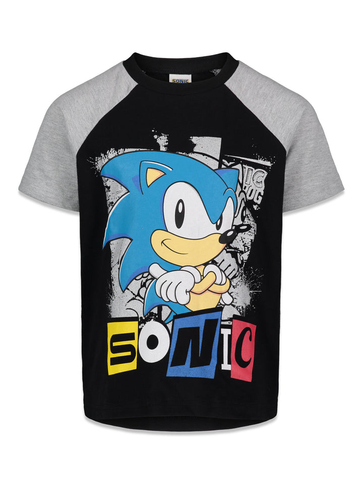 Paquete de 2 raglán de Sonic The Hedgehog Camiseta gráfica