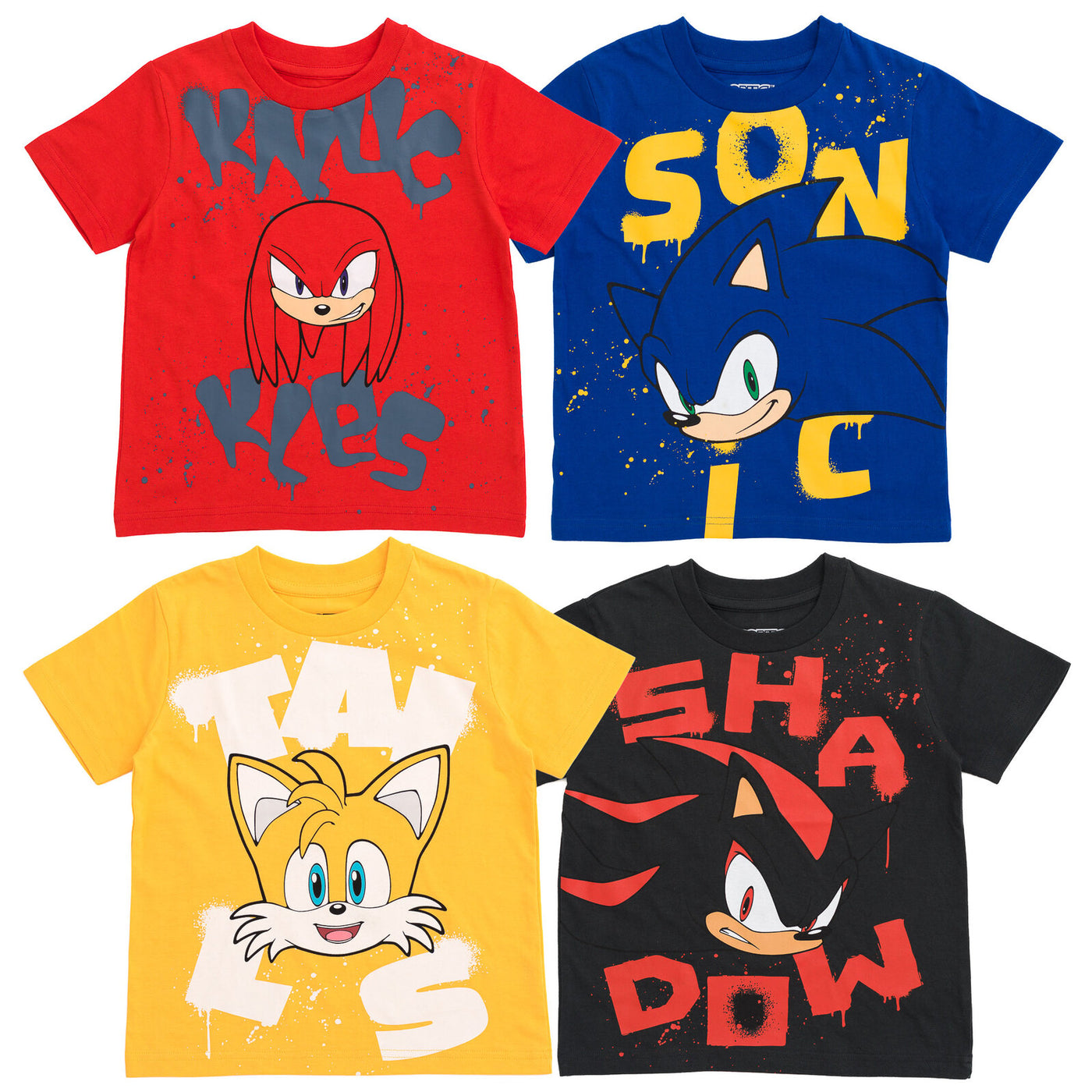 SEGA Sonic the Hedgehog 4 Pack T-Shirts