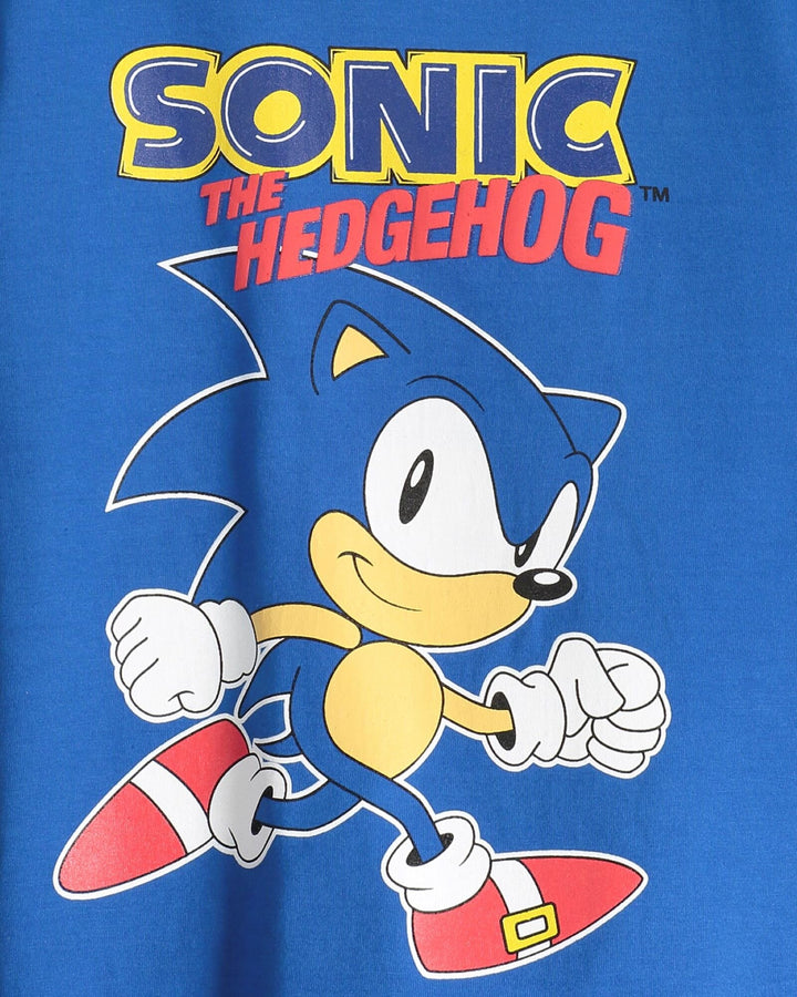 SEGA Sonic The Hedgehog Athletic Pullover T-Shirt Mesh Shorts Outfit Set