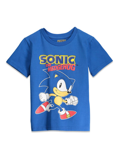 SEGA Sonic The Hedgehog Athletic Pullover T-Shirt Mesh Shorts Outfit Set