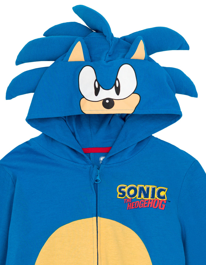 Overol de Cosplay con cremallera SEGA Sonic the Hedgehog