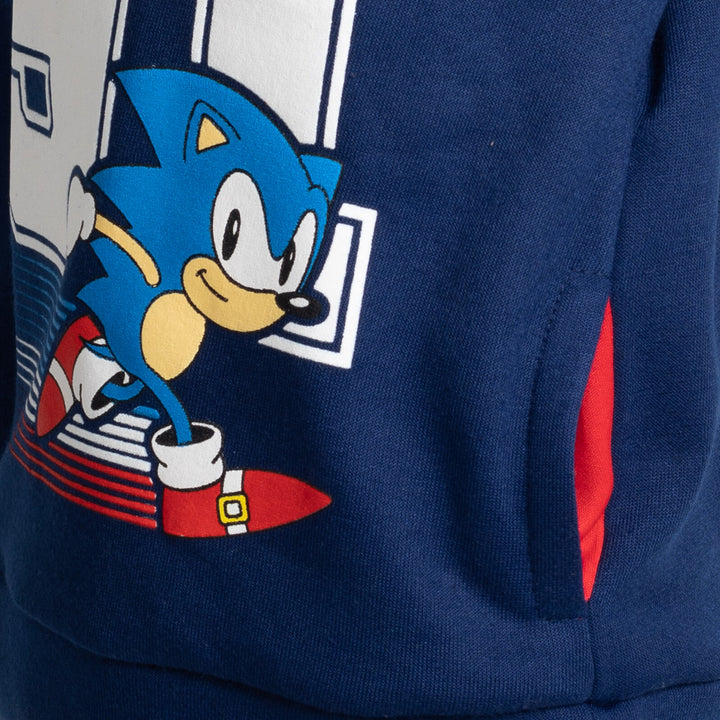 SEGA Sonic The Hedgehog Fleece Athletic Pullover Hoodie