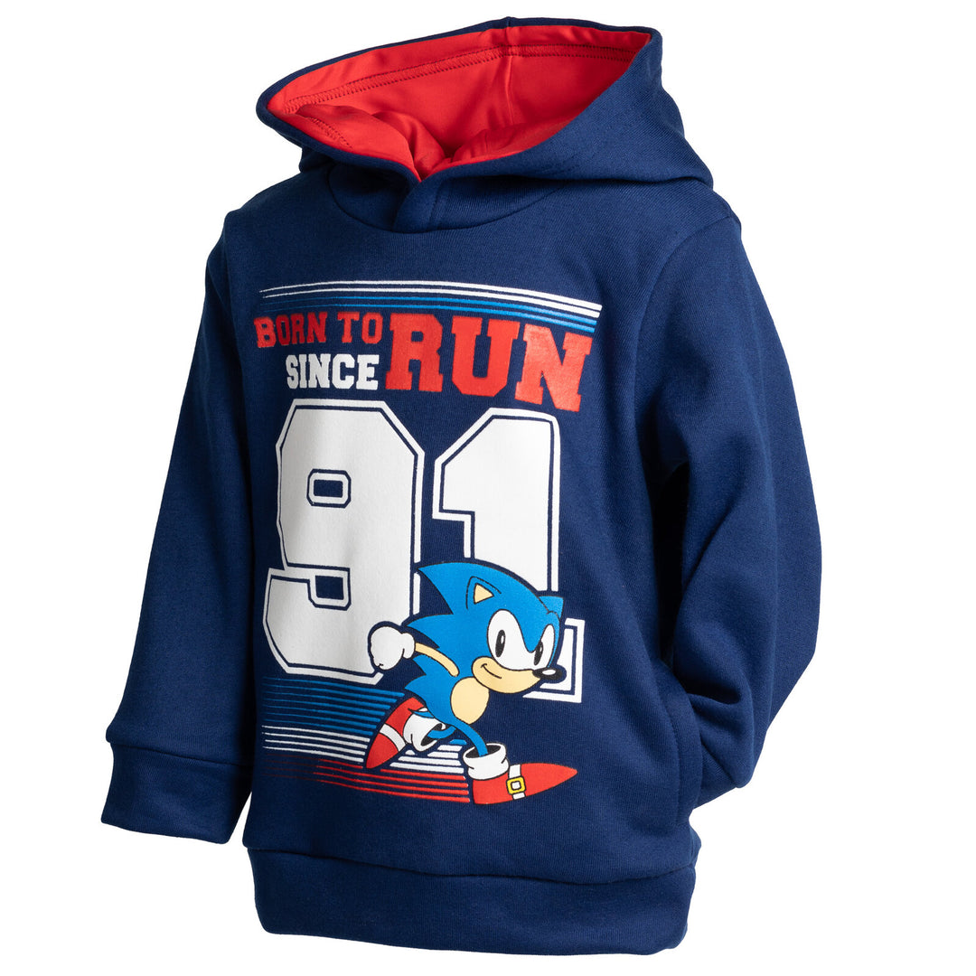 SEGA Sonic The Hedgehog Fleece Athletic Pullover Hoodie