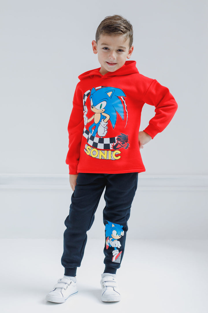 SEGA Sonic the Hedgehog Fleece Pullover Hoodie and Pants Outfit Set