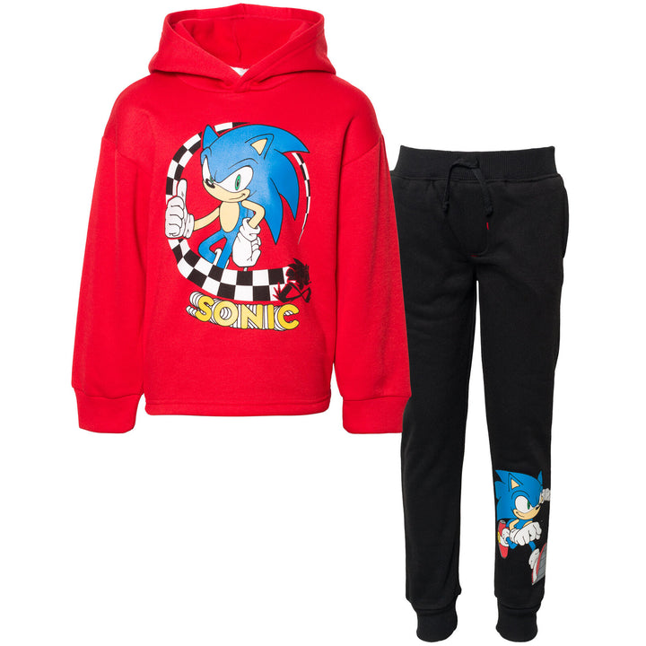 SEGA Sonic the Hedgehog Fleece Pullover Hoodie and Pants Outfit Set