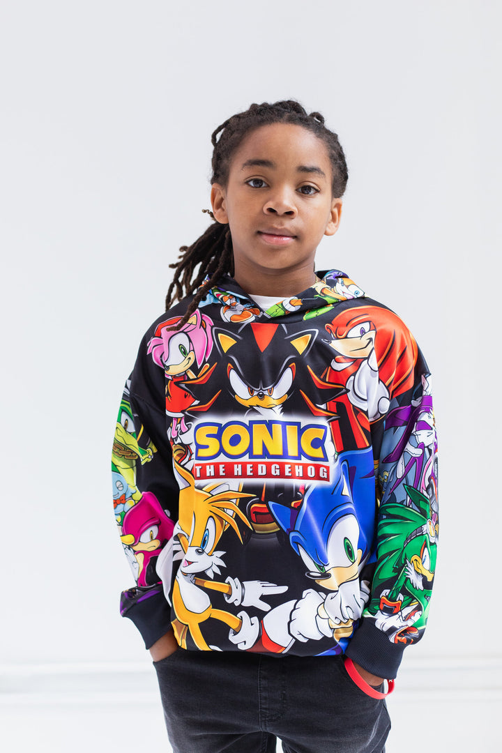 SEGA Sonic the Hedgehog Fleece Pullover Hoodie