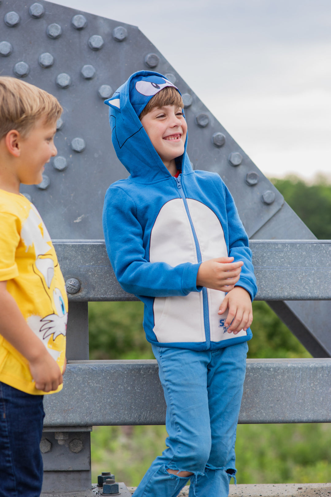 SEGA Sonic The Hedgehog Fleece Zip Up Disfraz Sudadera con capucha para niños pequeños a niños grandes