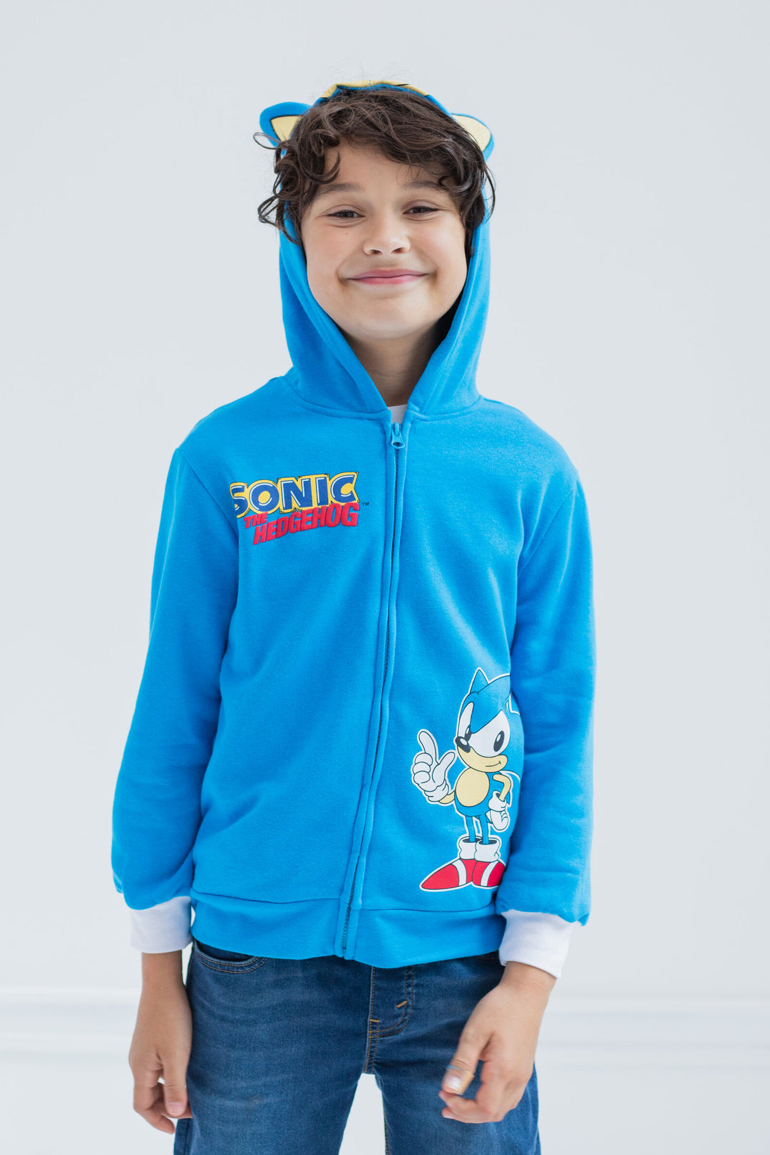 SEGA Sonic the Hedgehog Fleece Zip Up Hoodie