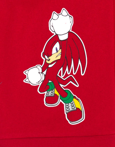 SEGA Sonic the Hedgehog Knuckles Fleece Zip Up Hoodie