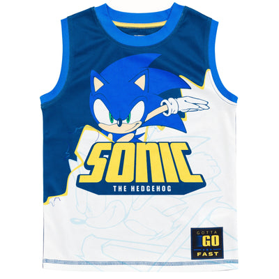 SEGA Sonic the Hedgehog Mesh Athletic Tank Top Shorts Outfit Set