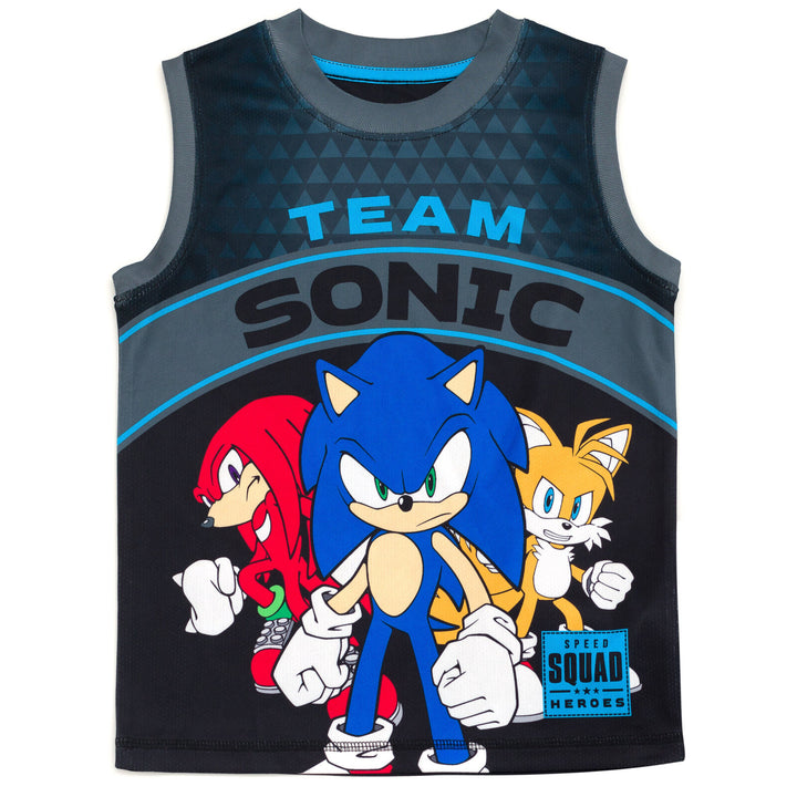 SEGA Sonic the Hedgehog Mesh Tank Top Shirt and Shorts Outfit Set