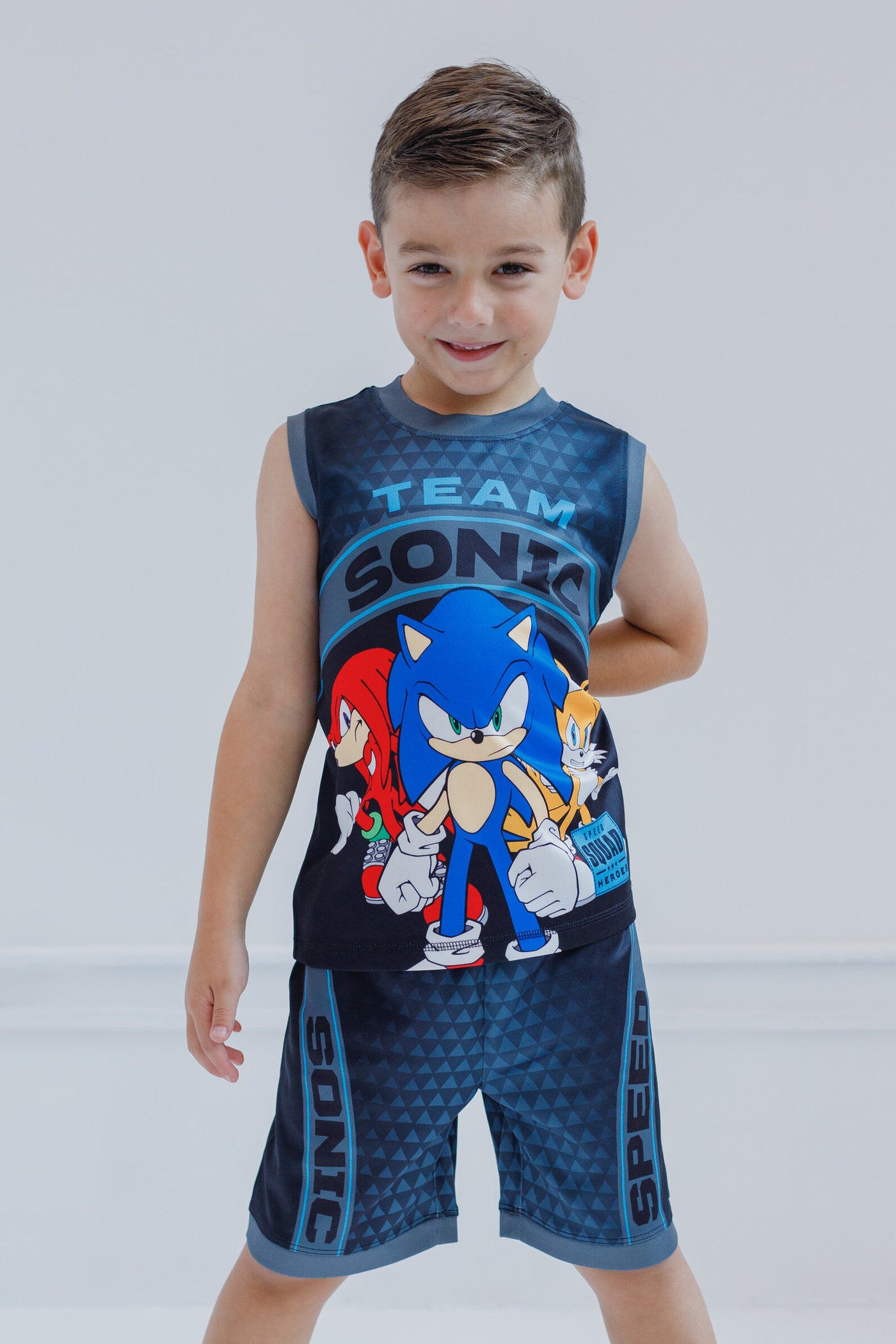 SEGA Sonic the Hedgehog Mesh Tank Top Shirt and Shorts Outfit Set
