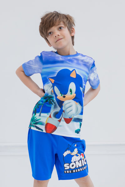 SEGA Sonic The Hedgehog T-Shirt and Bike Shorts Outfit Set
