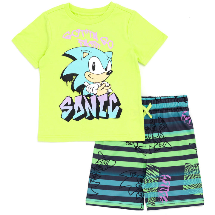 SEGA Sonic The Hedgehog T-Shirt and Shorts Outfit Set