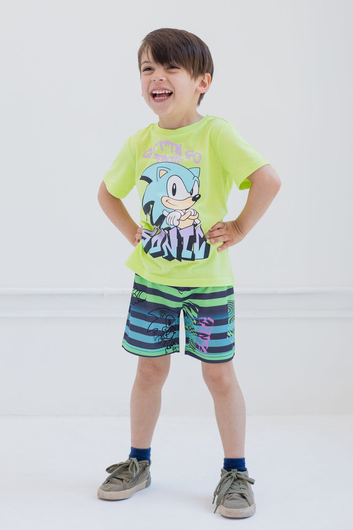 SEGA Sonic The Hedgehog T-Shirt and Shorts Outfit Set