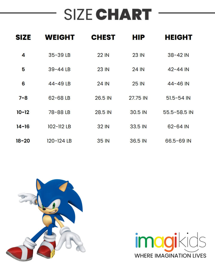 SEGA Sonic the Hedgehog Tails Knuckles Thermal T-Shirt Pants