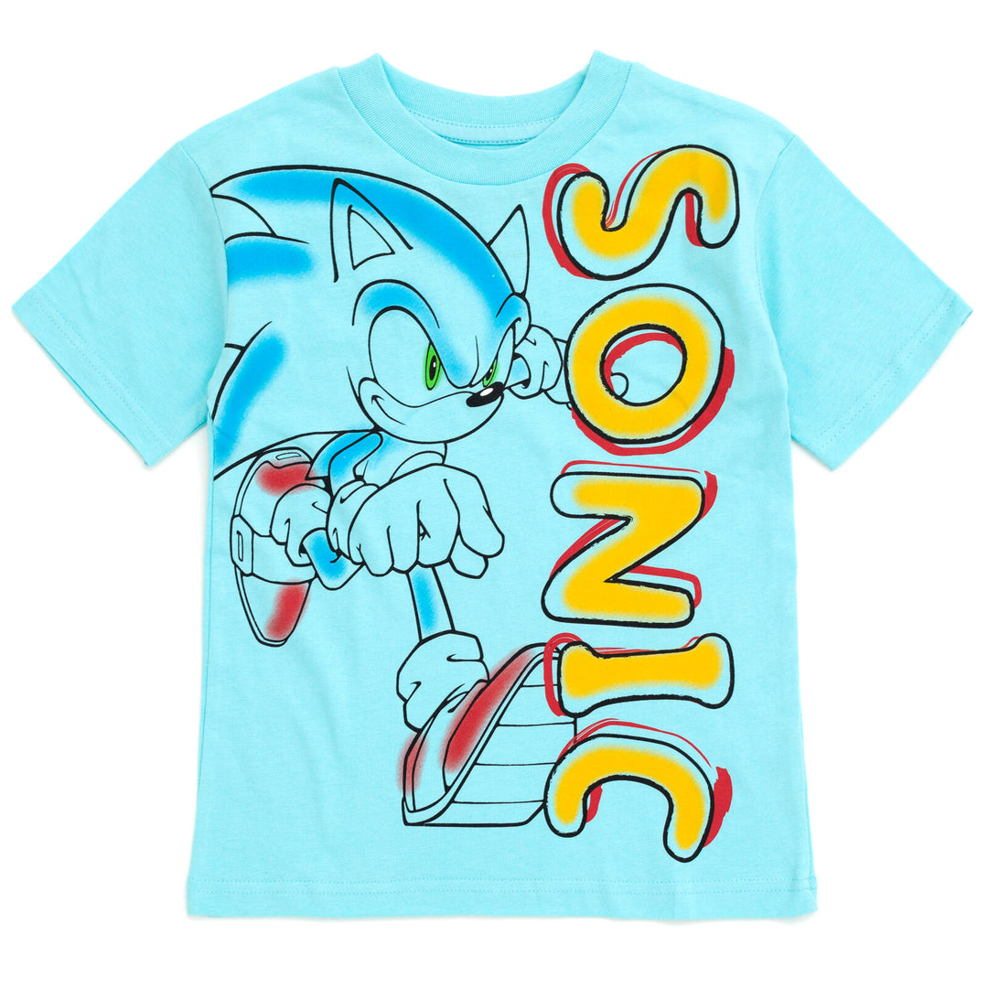 SEGA Sonic the Hedgehog Tails Shadow Knuckles 4 Pack T-Shirts