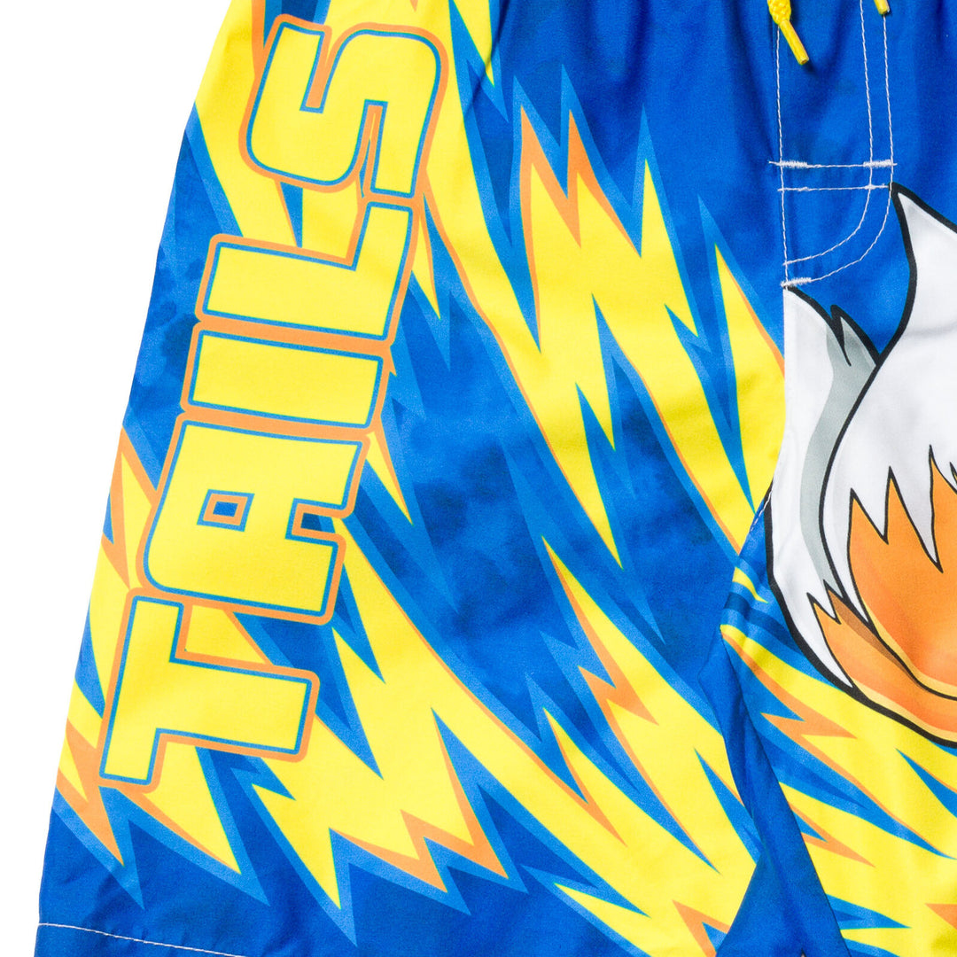 SEGA Sonic the Hedgehog Tails UPF 50+ Swim Trunks Bathing Suit