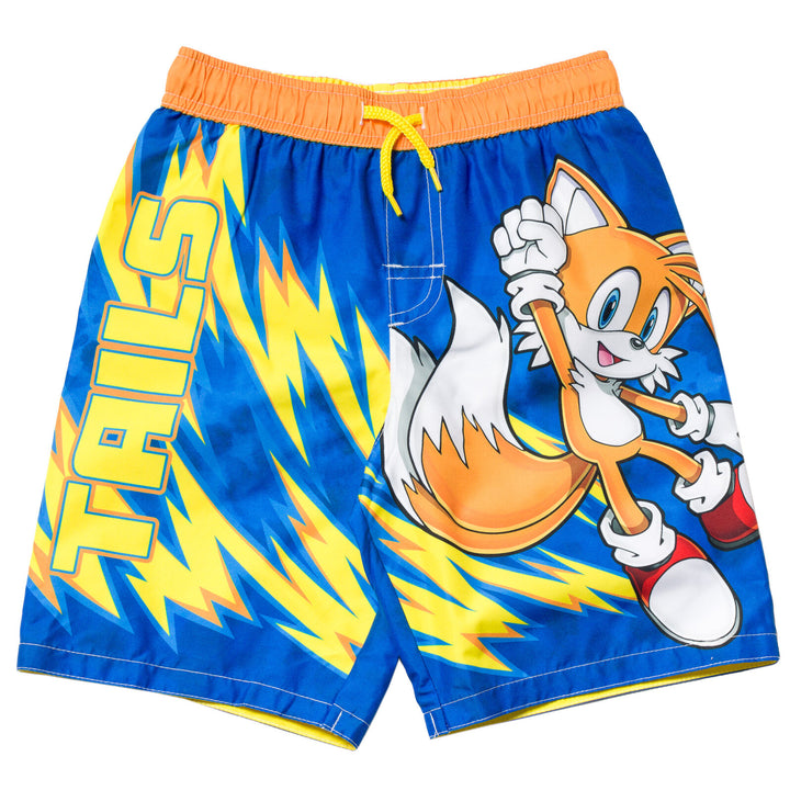 SEGA Sonic the Hedgehog Tails UPF 50+ Swim Trunks Bathing Suit