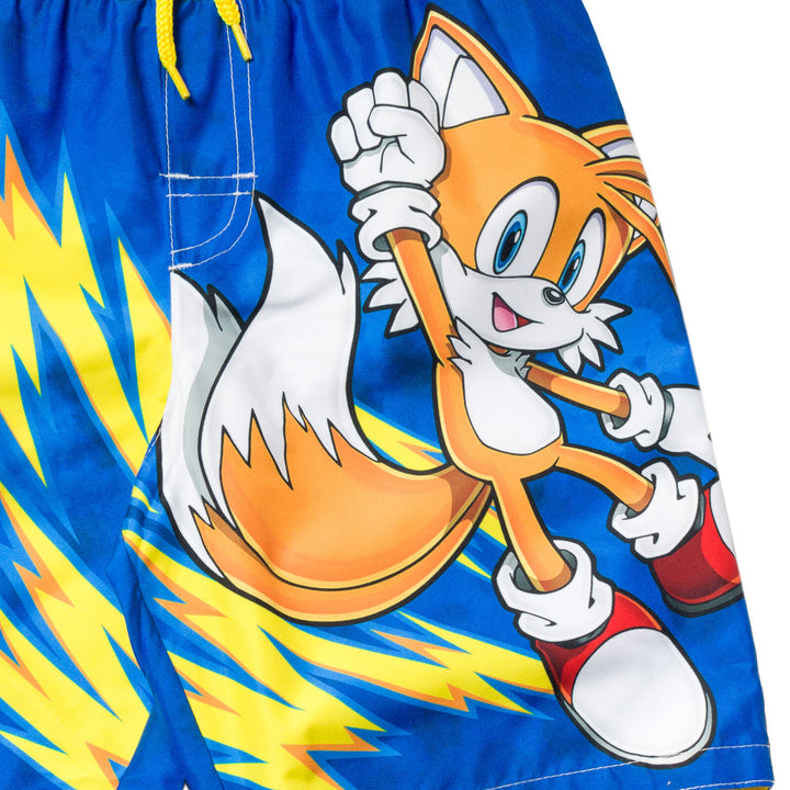 SEGA Sonic the Hedgehog Tails UPF 50+ Swim Trunks Bathing Suit