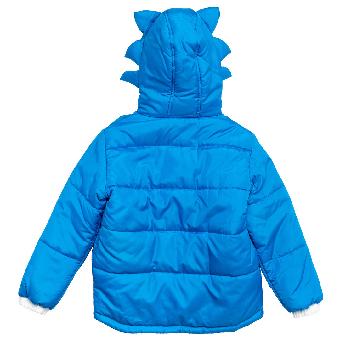 SEGA Sonic the Hedgehog Zip Up Winter Coat Puffer Jacket