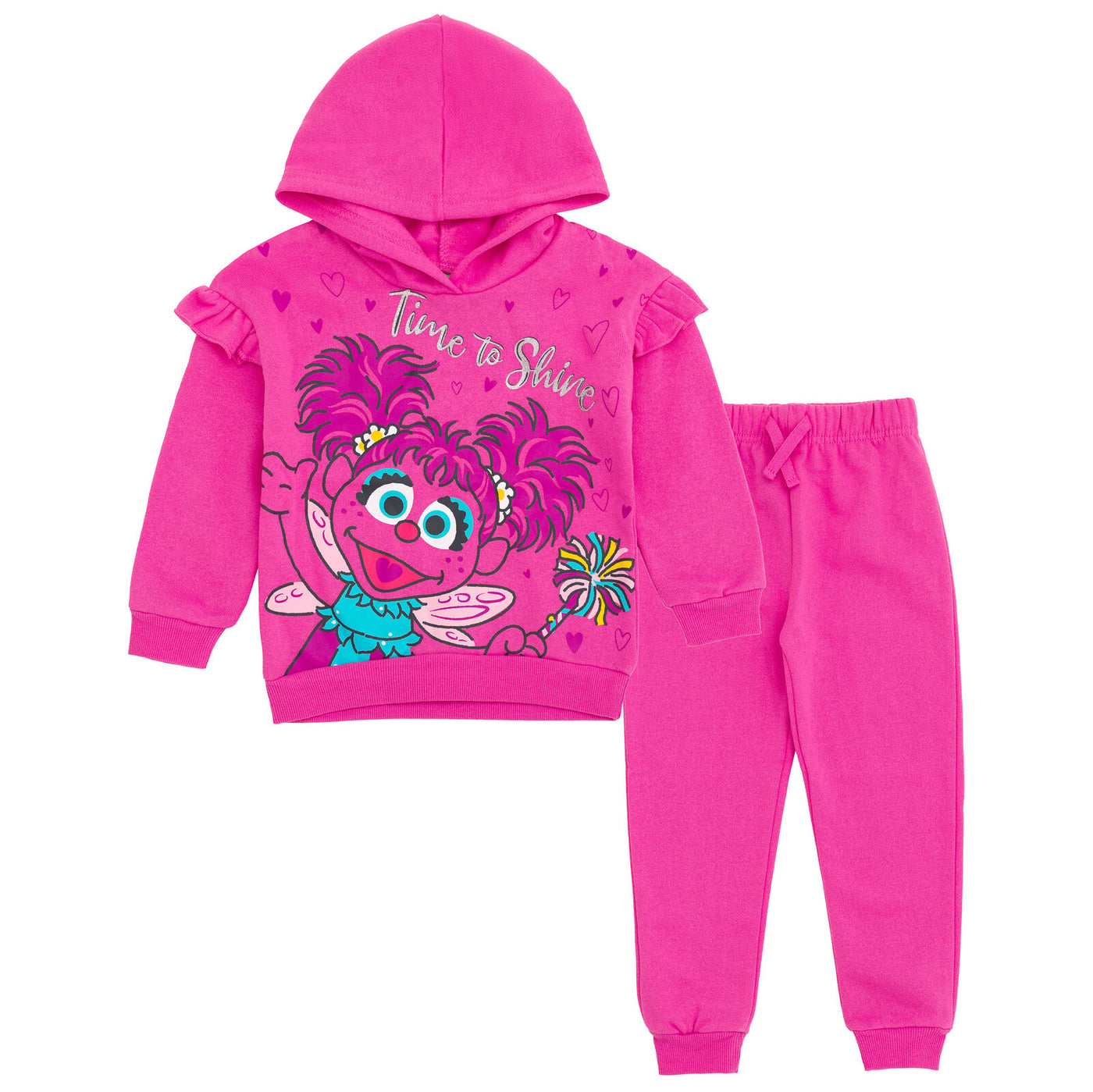 Sesame Street Abby Cadabby Fleece Pullover Hoodie and Jogger Pants Outfit Set