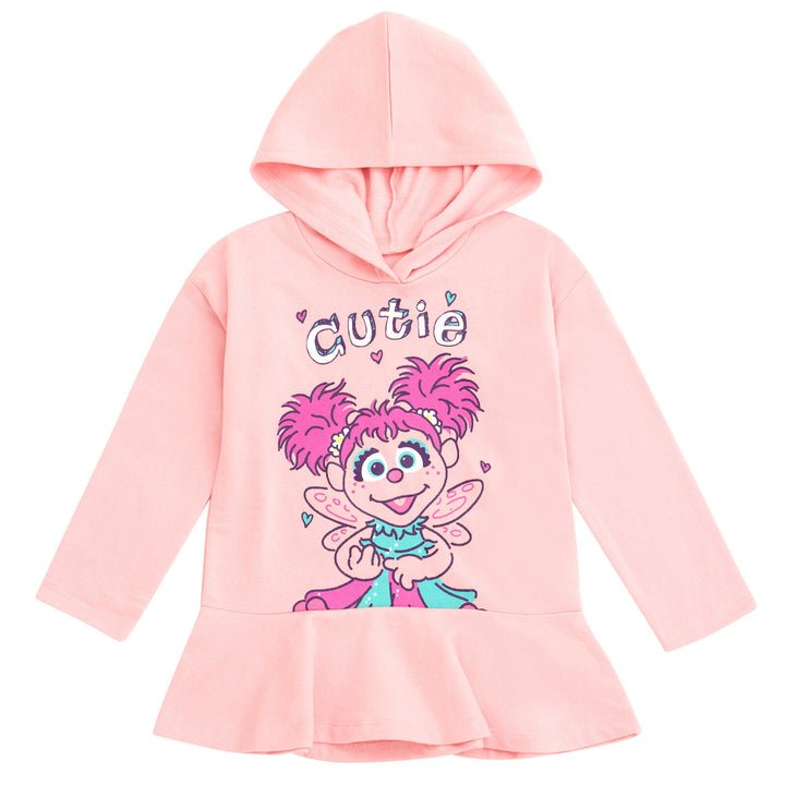 Sesame Street Abby Cadabby Pullover Peplum Fleece Hoodie and Leggings Outfit Set