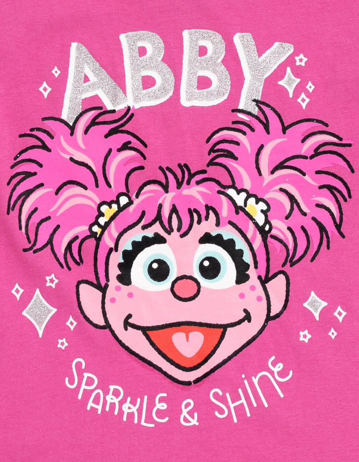 Sesame Street Abby Cadabby T-Shirt Tulle Mesh Skirt and Scrunchie 3 Piece Outfit Set