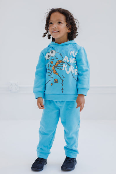 Sesame Street Cookie Monster Fleece Pullover Hoodie and Pants Outfit Set