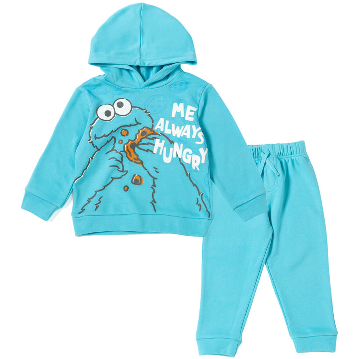 Sesame Street Cookie Monster Fleece Pullover Hoodie and Pants Outfit Set