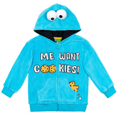 Sesame Street Cookie Monster Zip Up Hoodie