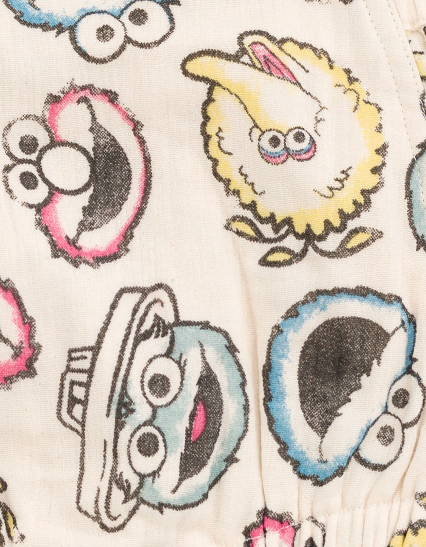 Sesame Street Cotton Gauze Matching Family Short Overalls
