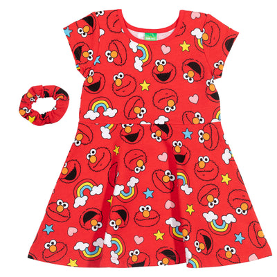 Sesame Street Elmo Dress and Scrunchie