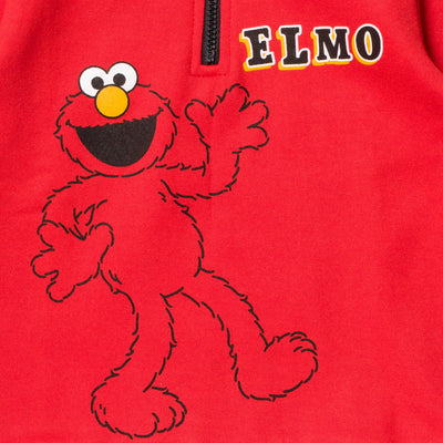 Sesame Street Elmo Fleece Half Zip Sweatshirt and Pants Set