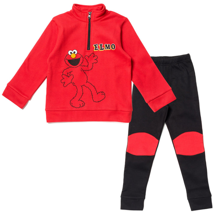 Sesame Street Elmo Fleece Half Zip Sweatshirt and Pants Set