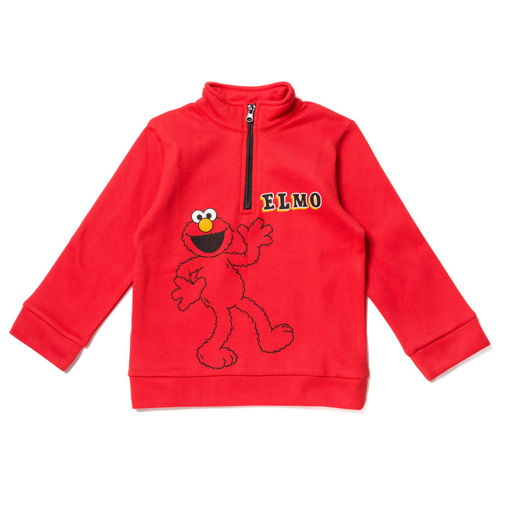 Sesame Street Elmo Fleece Half Zip Sweatshirt and Pants Set