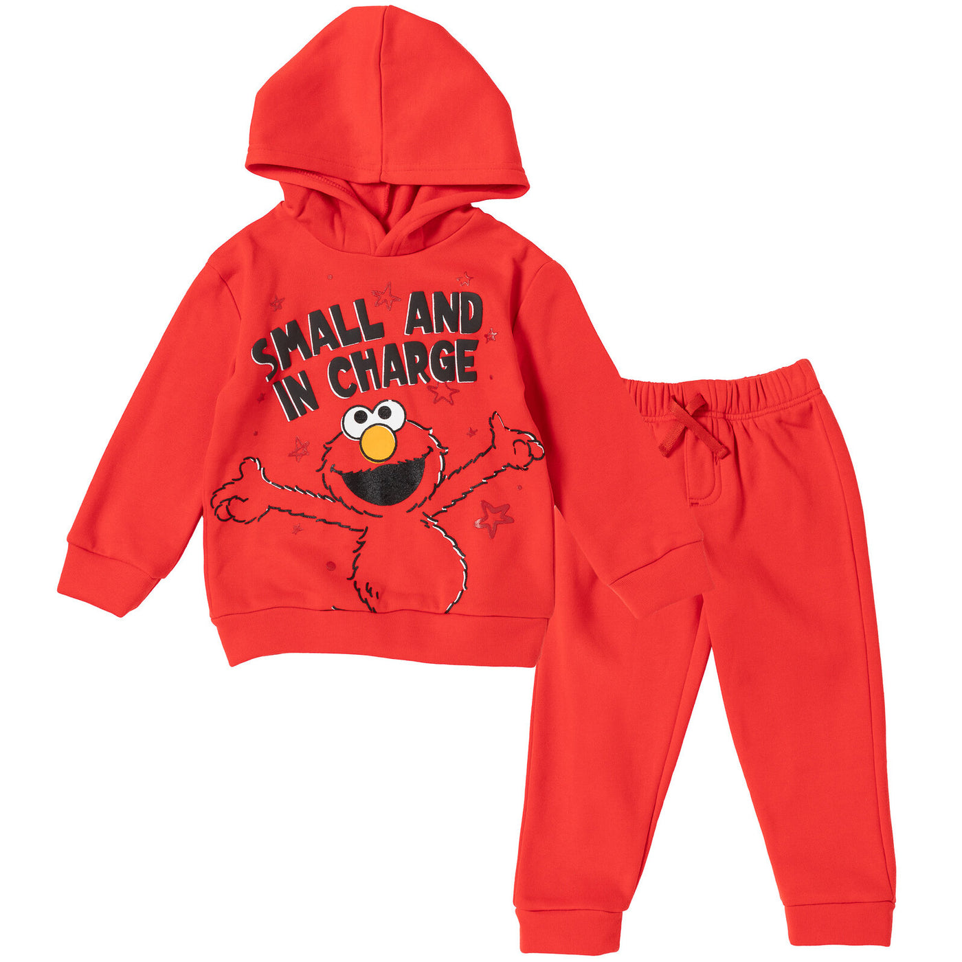 Sesame Street Elmo Fleece Pullover Hoodie and Pants Outfit Set