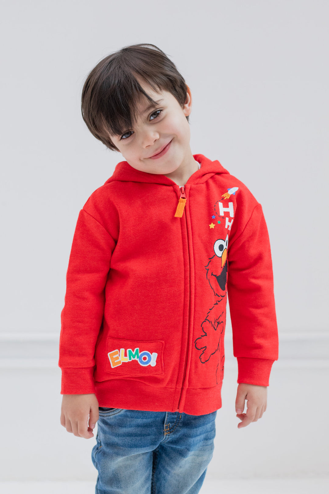 Sesame Street Elmo Fleece Zip Up Hoodie