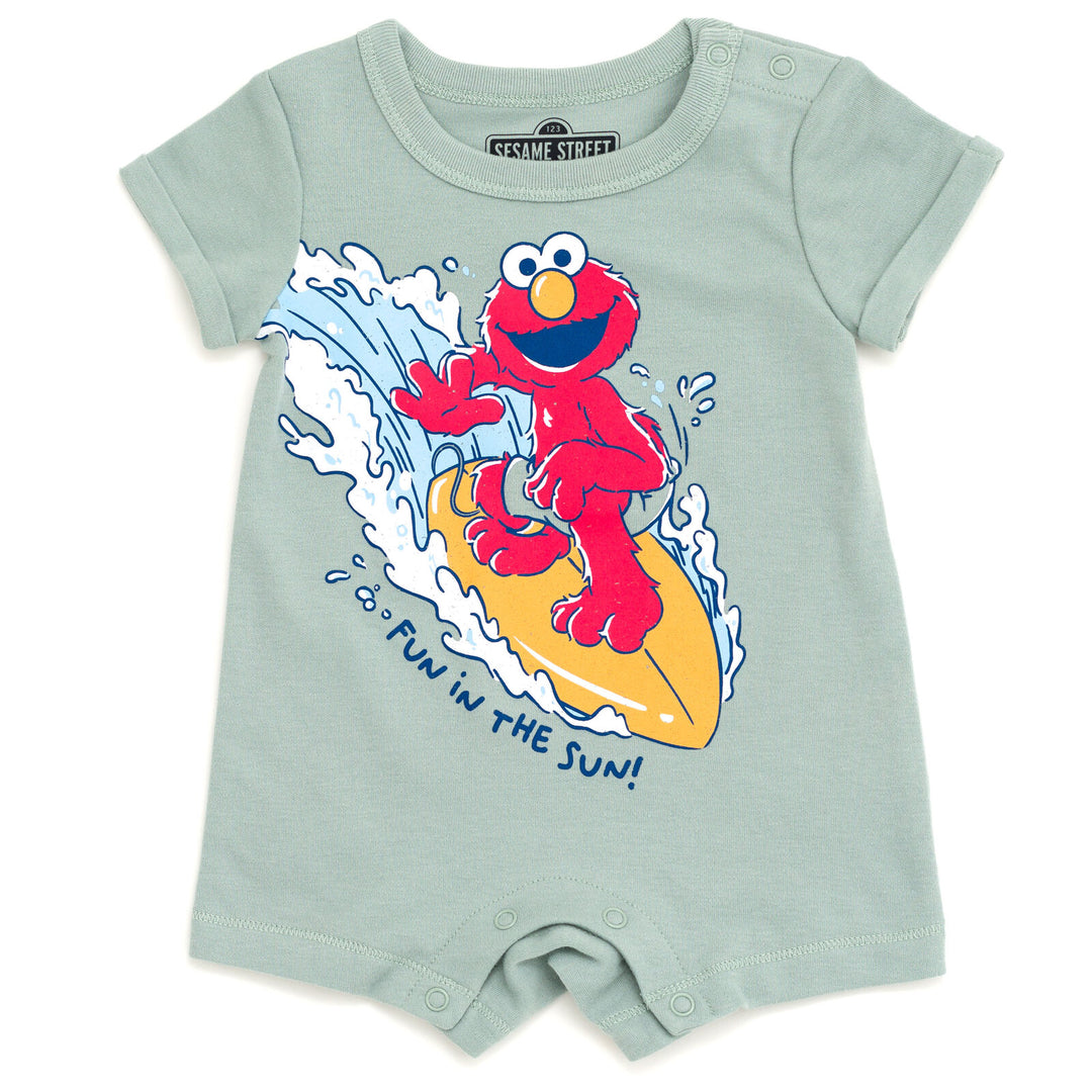 Sesame Street Elmo Romper and Bucket Sun Hat