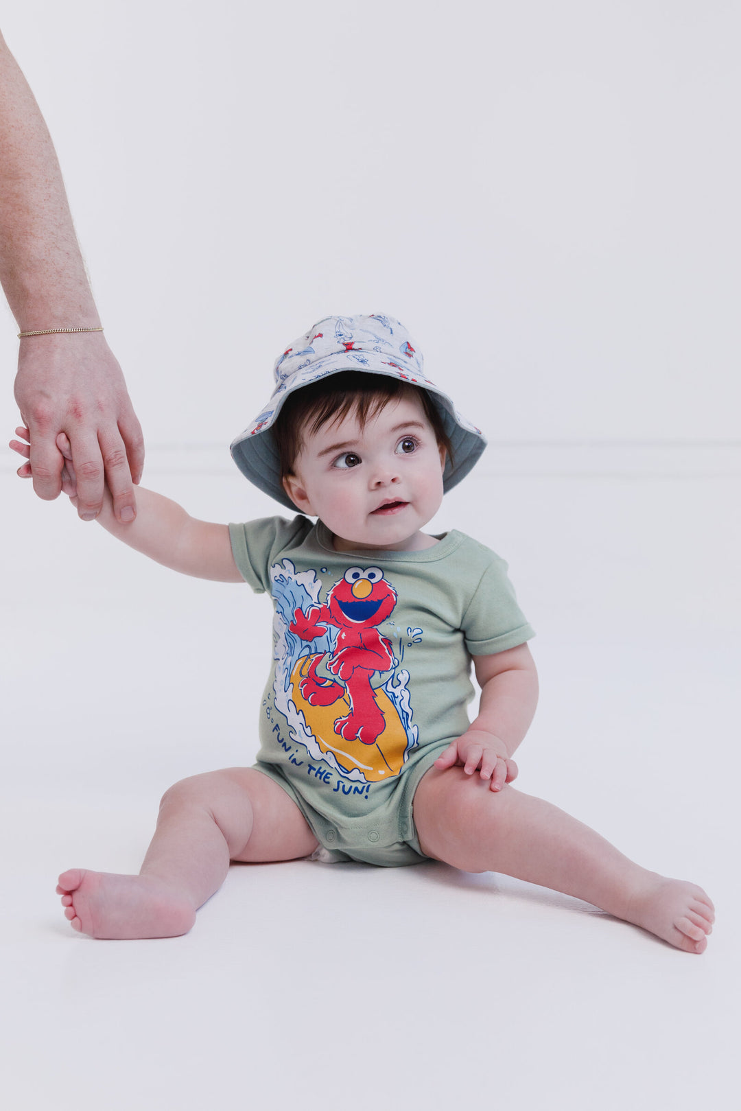 Sesame Street Elmo Romper and Bucket Sun Hat