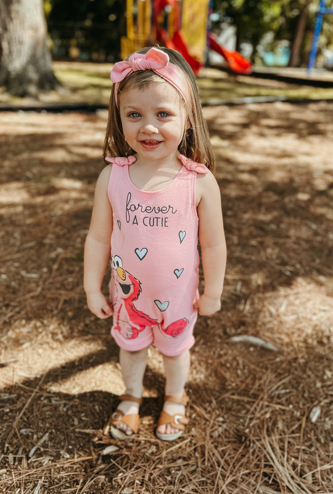 Sesame Street Elmo Sleeveless Romper Headband imagikids Baby