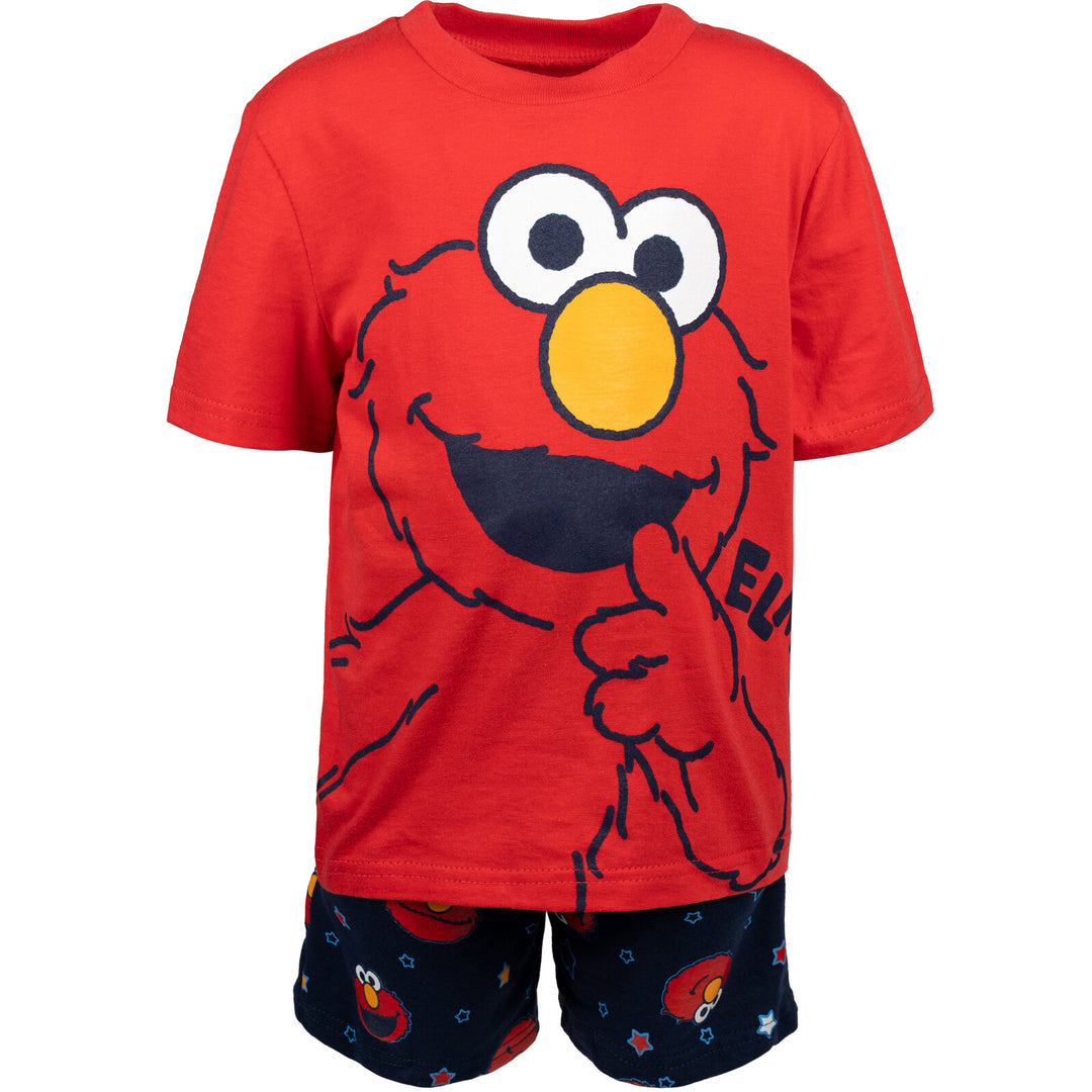 Sesame Street Elmo T-Shirt and French Terry Shorts Outfit Set