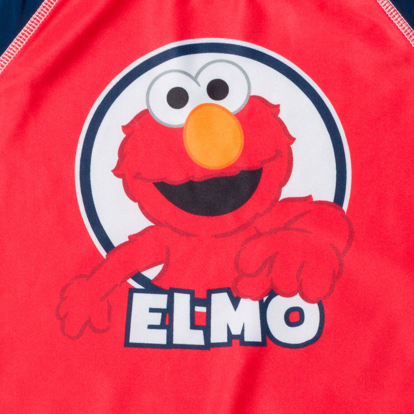 Sesame Street Elmo UPF 50+ Rash Guard Swim Trunks Outfit Set