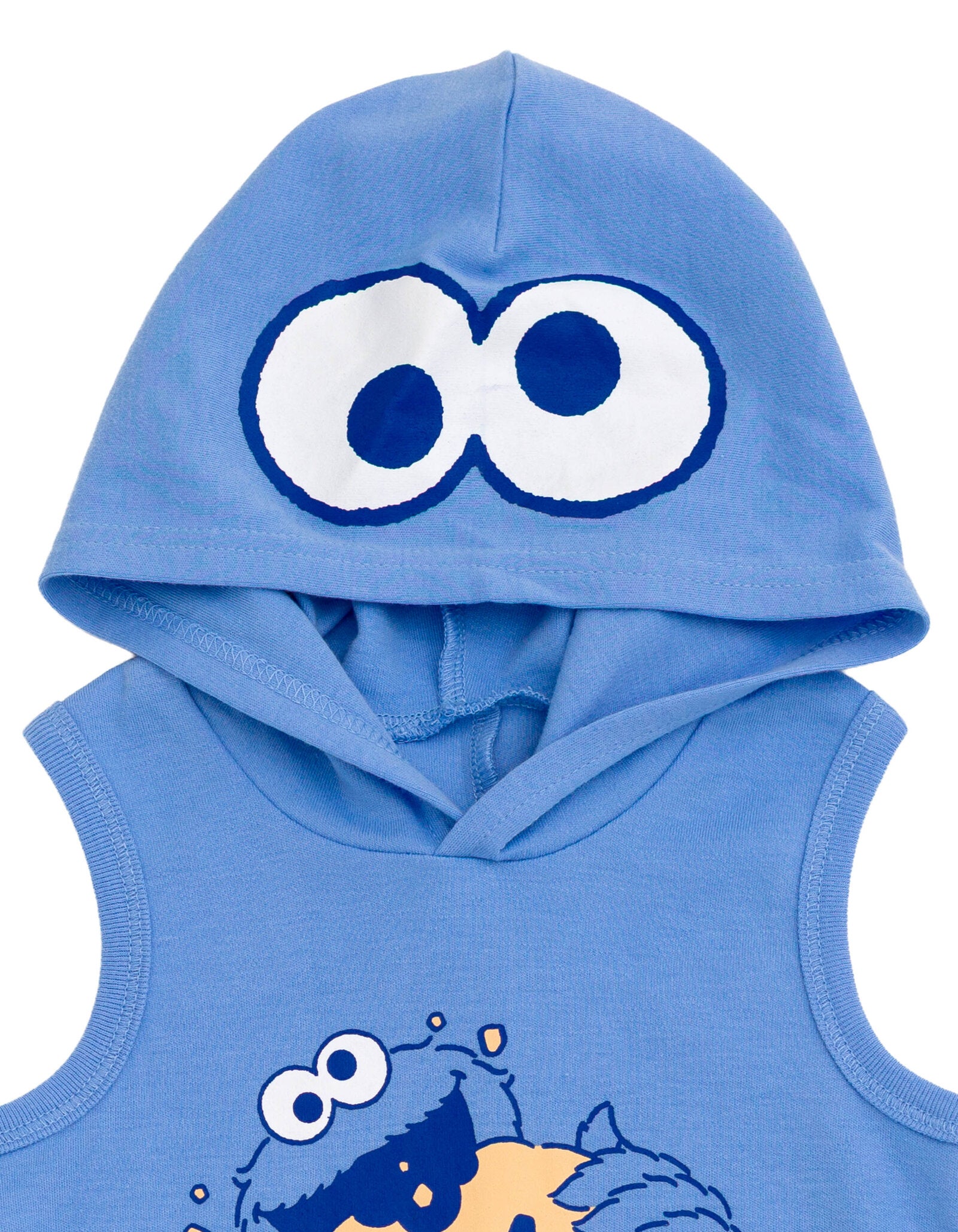 Sesame Street Hooded Cosplay Sleeveless Romper Newborn to Little